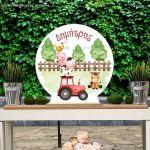 Wooden printed sign, The farm