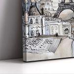 Canvas print Paris, Eiffel tower in watercolor