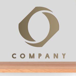 Acrylic gold mirror Your logo