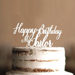 Happy Birthday my sailor, topper τούρτας ξύλινο ή plexi