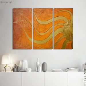 Canvas print Golden sun,3 panels