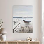 Canvas print Colorful boat vertical Framed canvas View 1
