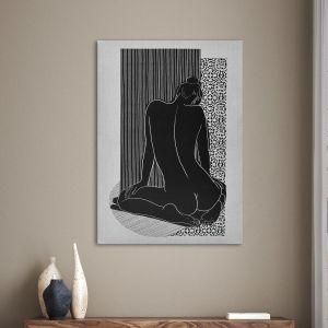 Canvas print, Female figure, pencil II