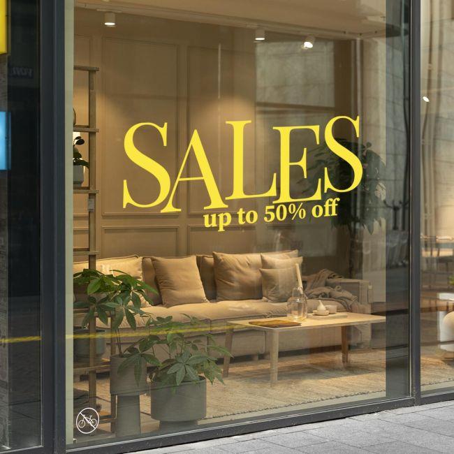 Shop window Sales up to 50, art1