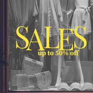 Shop window Sales up to 50, art1