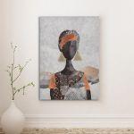 Canvas printGeometric female figure
