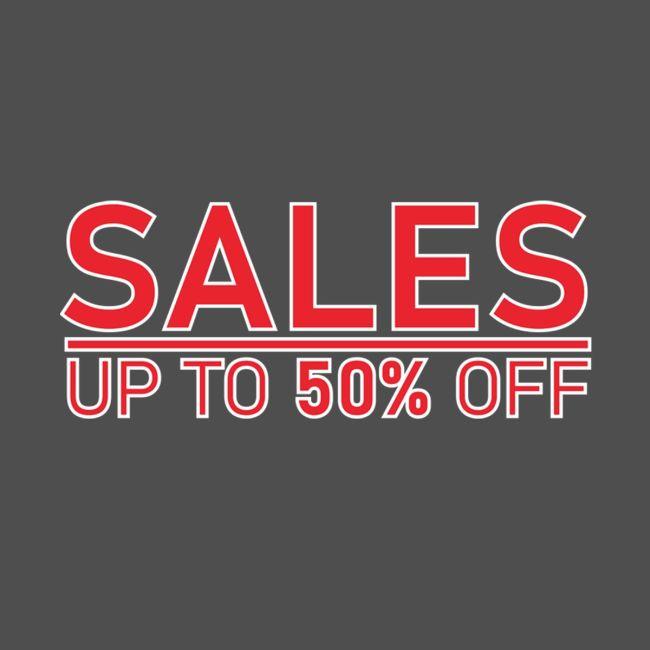 Αυτοκόλλητο εκπτώσεων Sales up to 50, art2