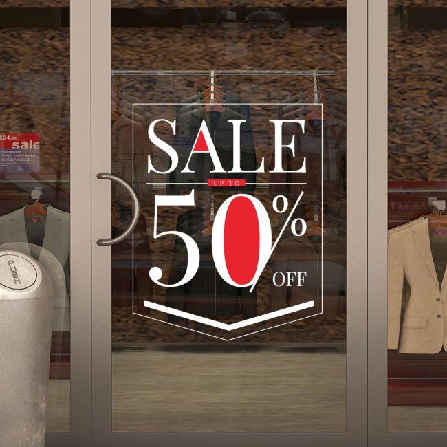 Shop window Sales Budge, art1