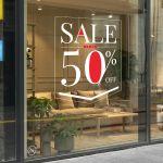 Shop window Sales Budge, art1