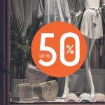 Shop window sales sticker, Let's be together