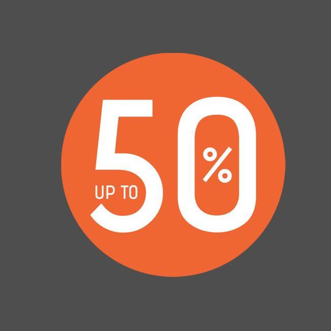 Αυτοκόλλητο βιτρίνας Sales κυκλικό, art1