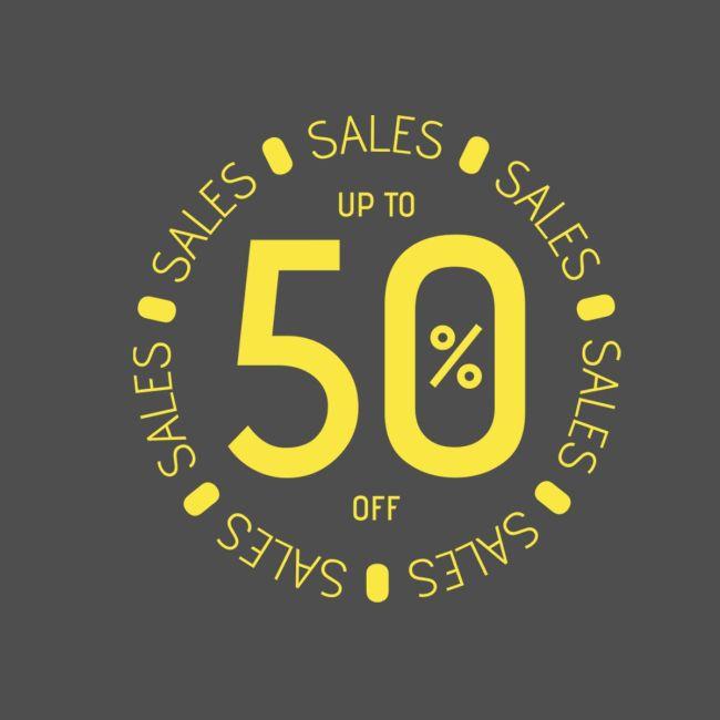 Αυτοκόλλητο βιτρίνας Sales κυκλικό, art2