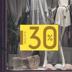 Shop window Sales up to 30, art1