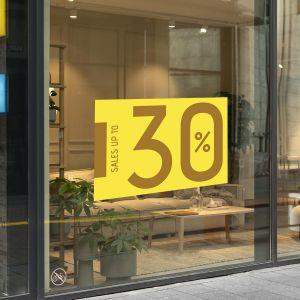 Shop window Sales up to 30, art1 2
