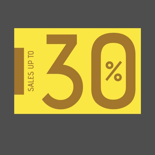 Αυτοκόλλητο εκπτώσεων Sales up to 30, art1