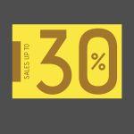 Αυτοκόλλητο εκπτώσεων Sales up to 30, art1