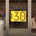Shop window Sales up to 30, art1