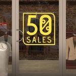 Αυτοκόλλητο εκπτώσεων Sales Budge, art2