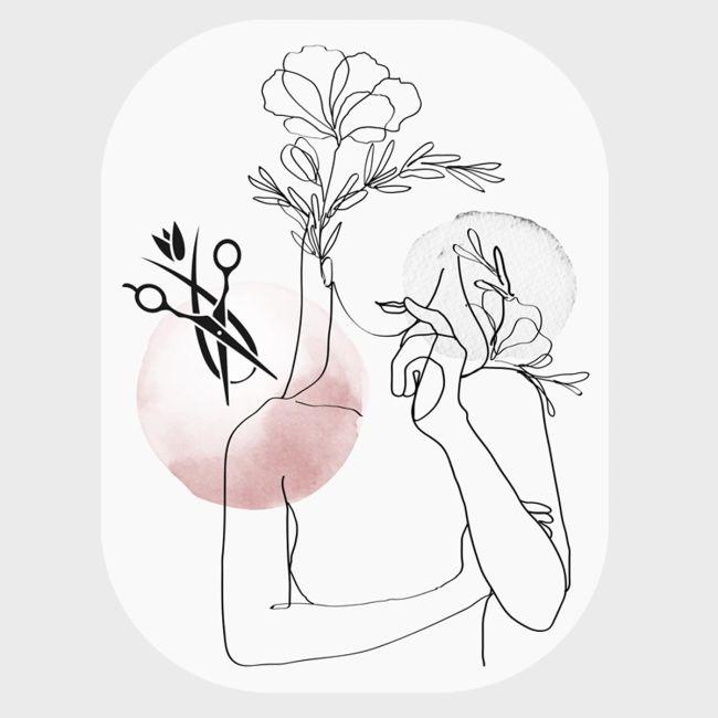 Hair Salon window sticker, Art IΙI