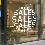 Αυτοκόλλητο βιτρίνας Sales κυκλικό, art3