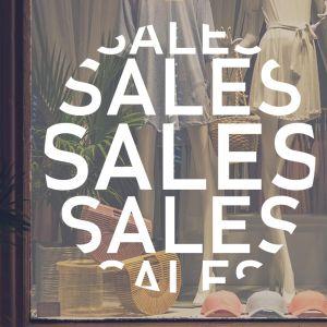 Αυτοκόλλητο βιτρίνας Sales κυκλικό, art3