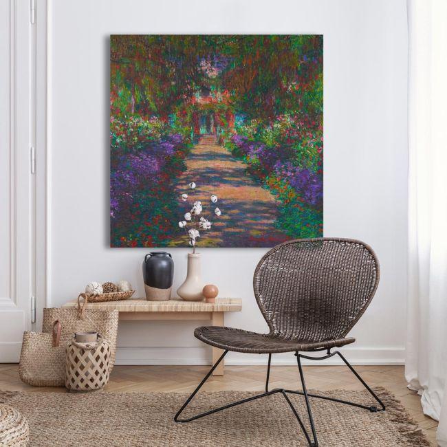 Canvas print A pathway in Monet's garden, Monet