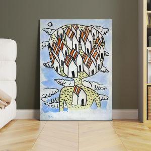 Canvas print Painting on cardboard, Klee P.