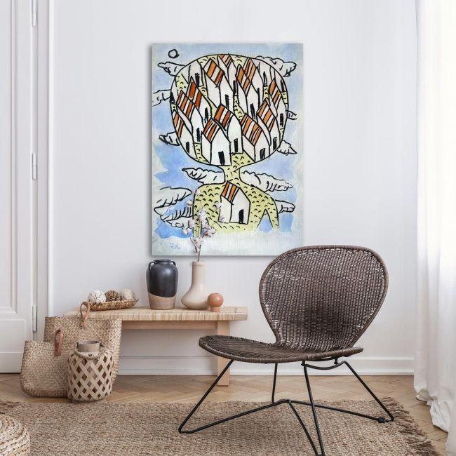 Canvas print Painting on cardboard, Klee P.