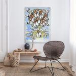 Canvas print Painting on cardboard, Klee P.