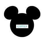 Christmas sticker label, Santa Claus theme, with different names