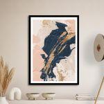 Impasto with gold streaks, Poster