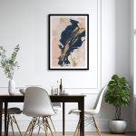 Impasto with gold streaks, Poster