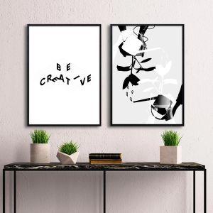 Poster be creative, diptych