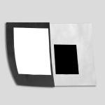 Poster Black on white, diptych