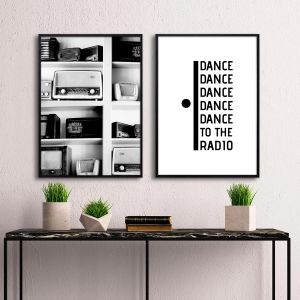Dance to the radio αφίσα πόστερ δίπτυχο  Αφίσα πόστερ με μαύρη κορνίζα