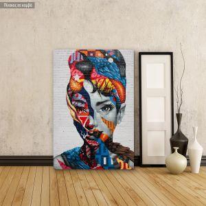 Πίνακας σε καμβά Audrey Hepburn wallpaint