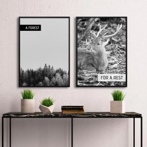 A forest for a rest αφίσα πόστερ δίπτυχο  Αφίσα πόστερ με μαύρη κορνίζα