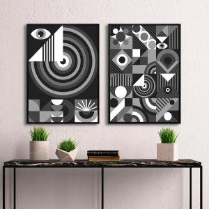Geometric Art I αφίσα πόστερ δίπτυχο  Αφίσα πόστερ με μαύρη κορνίζα