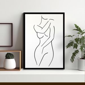 Abstract female body II αφίσα κάδρο  Αφίσα πόστερ με μαύρη κορνίζα