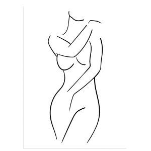 Abstract female body II αφίσα κάδρο  Αφίσα πόστερ με μαύρη κορνίζα 2