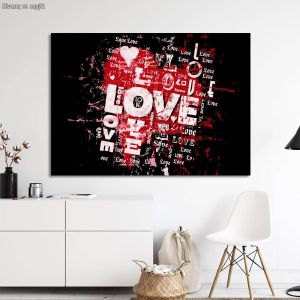 Πίνακας σε καμβά Προσφορά 150x100 cm, Love, grunge style