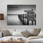 Canvas printfamile names sign, dock II
