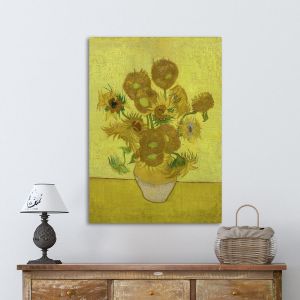 Πίνακας ζωγραφικής Sunflowers art ΙΙ Vincent van Gogh Καμβάς τελαρωμένος