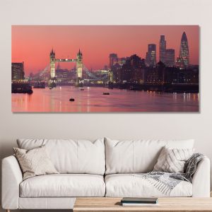 Canvas print London, London tower bridge, panoramic