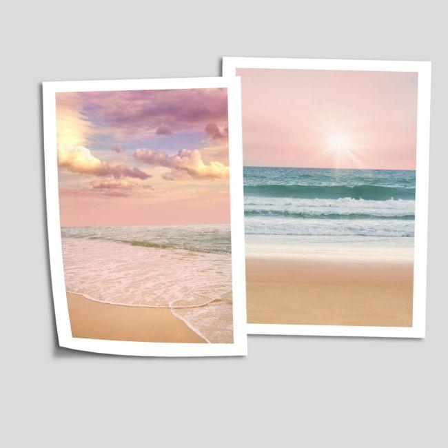 Purple scenery, poster diptixo