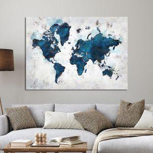 Canvas print Retro map watercolors