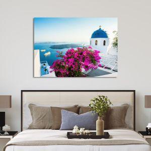 Canvas print White architecture on Santorini Framed canvas View 1 2