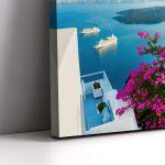 Πίνακας σε καμβά White architecture on Santorini Καμβάς τελαρωμένος