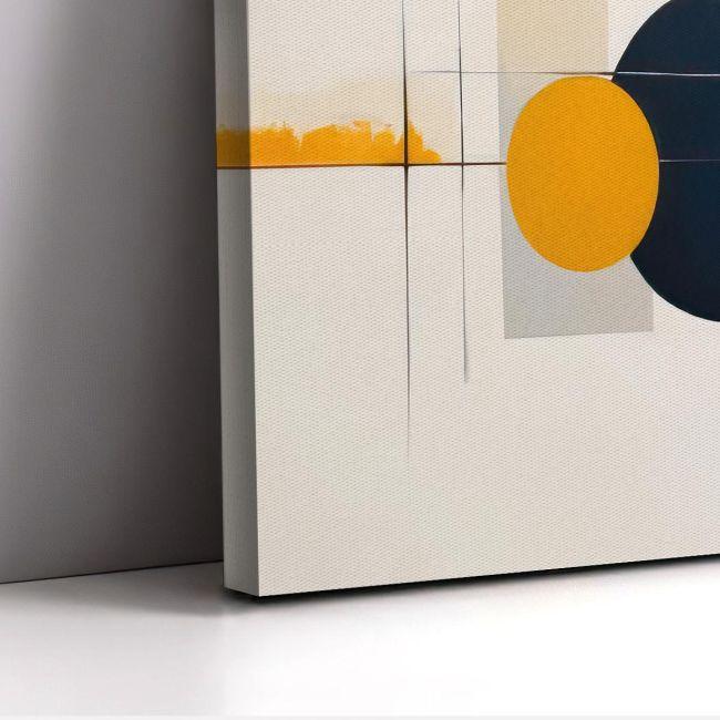 Canvas print Abstract aligned circles, panoramic