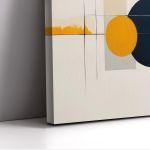 Canvas print Abstract aligned circles, panoramic